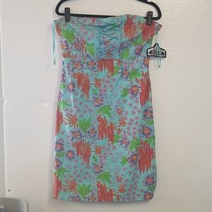 Angie Super Cute Strapless Sundress  L Large